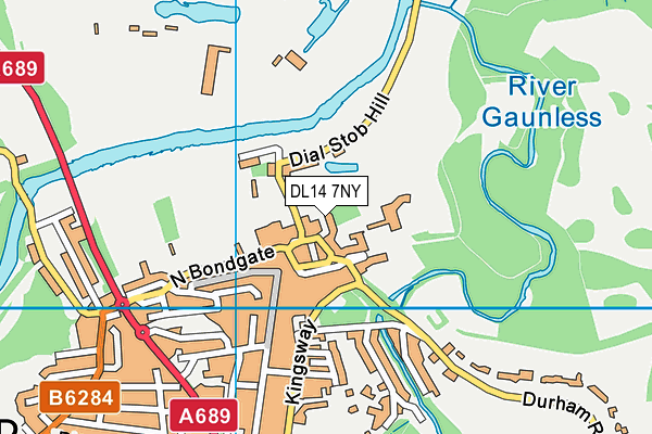 DL14 7NY map - OS VectorMap District (Ordnance Survey) DL14 7NY map - OS VectorMap District (Ordnance Survey)