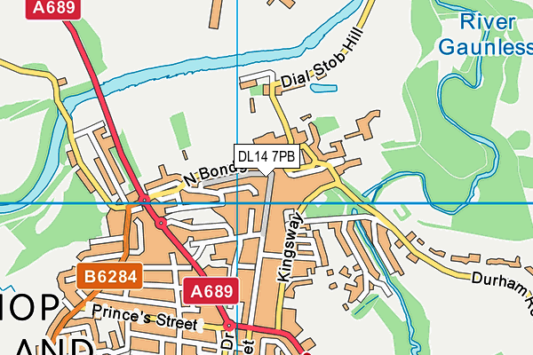 DL14 7PB map - OS VectorMap District (Ordnance Survey) DL14 7PB map - OS VectorMap District (Ordnance Survey)