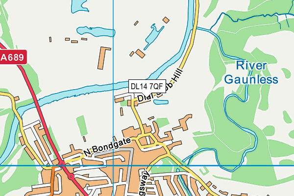 DL14 7QF map - OS VectorMap District (Ordnance Survey) DL14 7QF map - OS VectorMap District (Ordnance Survey)