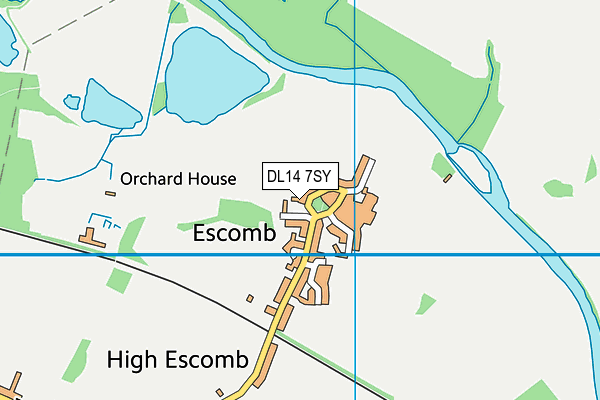 DL14 7SY map - OS VectorMap District (Ordnance Survey) DL14 7SY map - OS VectorMap District (Ordnance Survey)