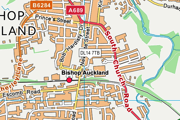 DL14 7TB map - OS VectorMap District (Ordnance Survey) DL14 7TB map - OS VectorMap District (Ordnance Survey)