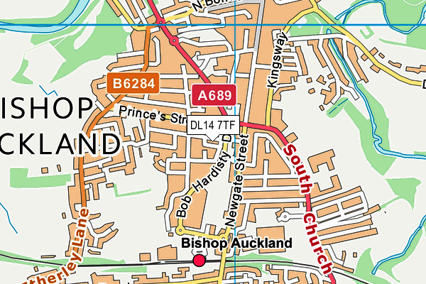 DL14 7TF map - OS VectorMap District (Ordnance Survey) DL14 7TF map - OS VectorMap District (Ordnance Survey)