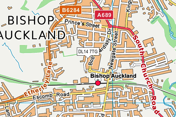 DL14 7TG map - OS VectorMap District (Ordnance Survey) DL14 7TG map - OS VectorMap District (Ordnance Survey)