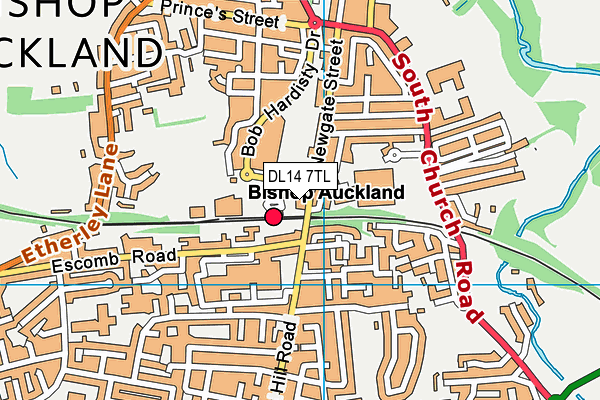 DL14 7TL map - OS VectorMap District (Ordnance Survey) DL14 7TL map - OS VectorMap District (Ordnance Survey)