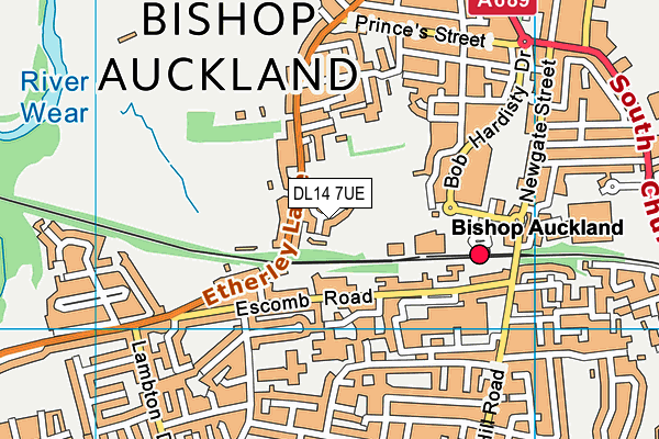 DL14 7UE map - OS VectorMap District (Ordnance Survey) DL14 7UE map - OS VectorMap District (Ordnance Survey)