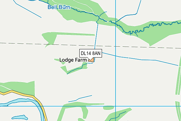 DL14 8AN map - OS VectorMap District (Ordnance Survey) DL14 8AN map - OS VectorMap District (Ordnance Survey)