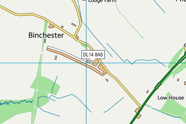 DL14 8AS map - OS VectorMap District (Ordnance Survey) DL14 8AS map - OS VectorMap District (Ordnance Survey)