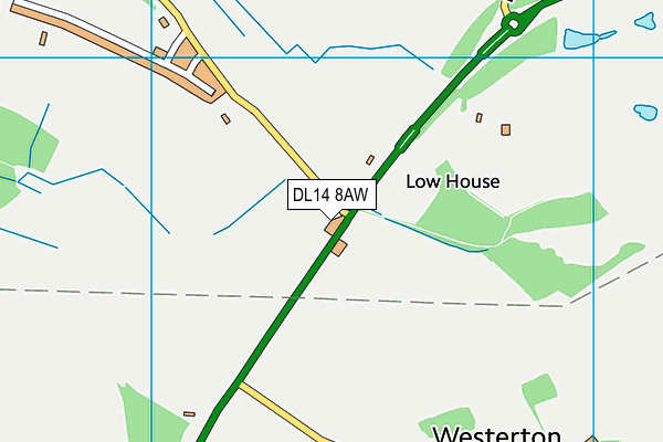DL14 8AW map - OS VectorMap District (Ordnance Survey) DL14 8AW map - OS VectorMap District (Ordnance Survey)