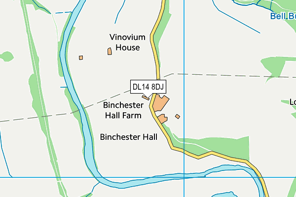 DL14 8DJ map - OS VectorMap District (Ordnance Survey) DL14 8DJ map - OS VectorMap District (Ordnance Survey)