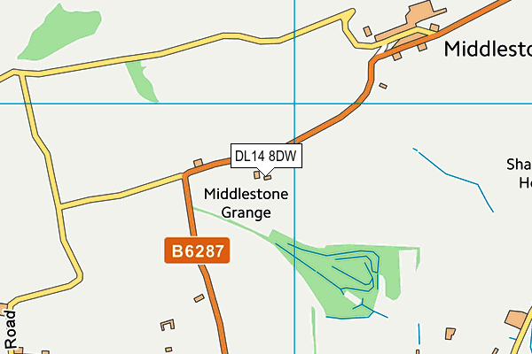 DL14 8DW map - OS VectorMap District (Ordnance Survey) DL14 8DW map - OS VectorMap District (Ordnance Survey)