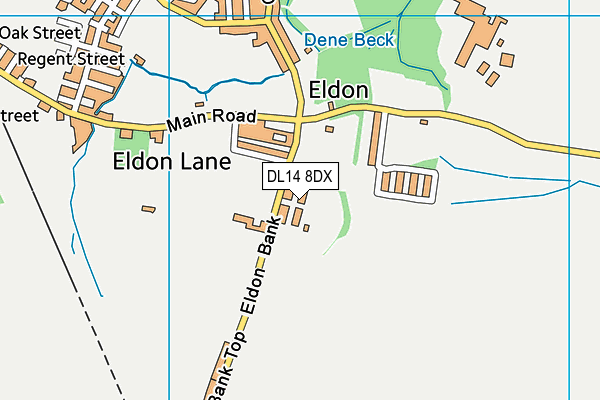 DL14 8DX map - OS VectorMap District (Ordnance Survey)