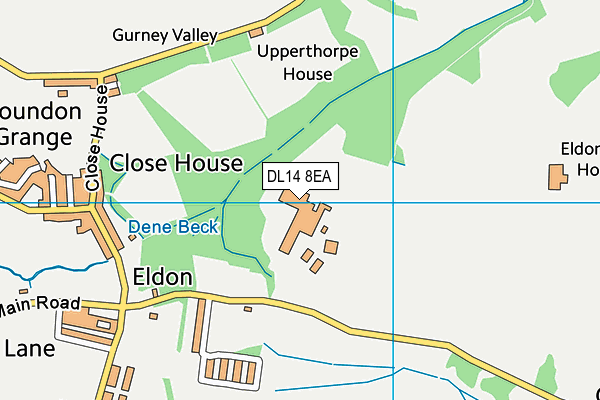 DL14 8EA map - OS VectorMap District (Ordnance Survey) DL14 8EA map - OS VectorMap District (Ordnance Survey)