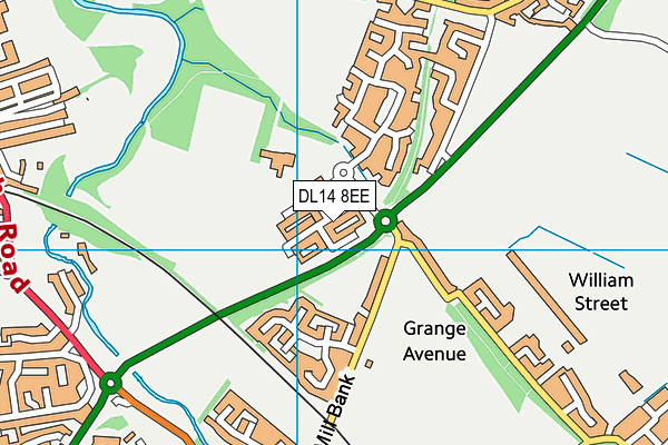 DL14 8EE map - OS VectorMap District (Ordnance Survey) DL14 8EE map - OS VectorMap District (Ordnance Survey)