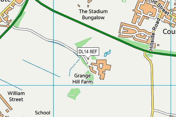 DL14 8EF map - OS VectorMap District (Ordnance Survey) DL14 8EF map - OS VectorMap District (Ordnance Survey)