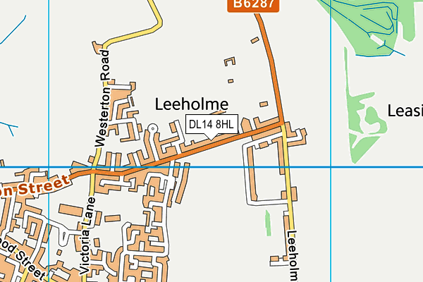 DL14 8HL map - OS VectorMap District (Ordnance Survey) DL14 8HL map - OS VectorMap District (Ordnance Survey)