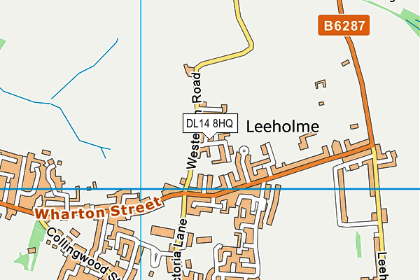 DL14 8HQ map - OS VectorMap District (Ordnance Survey) DL14 8HQ map - OS VectorMap District (Ordnance Survey)