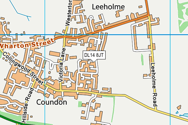 DL14 8JT map - OS VectorMap District (Ordnance Survey) DL14 8JT map - OS VectorMap District (Ordnance Survey)