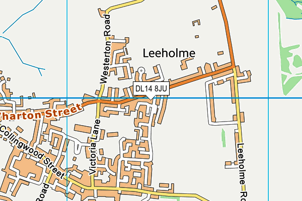 DL14 8JU map - OS VectorMap District (Ordnance Survey) DL14 8JU map - OS VectorMap District (Ordnance Survey)