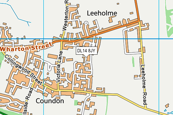 DL14 8JY map - OS VectorMap District (Ordnance Survey) DL14 8JY map - OS VectorMap District (Ordnance Survey)