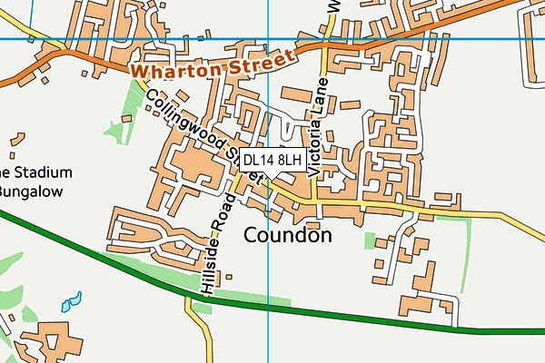 DL14 8LH map - OS VectorMap District (Ordnance Survey) DL14 8LH map - OS VectorMap District (Ordnance Survey)