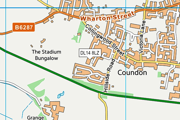 DL14 8LZ map - OS VectorMap District (Ordnance Survey) DL14 8LZ map - OS VectorMap District (Ordnance Survey)