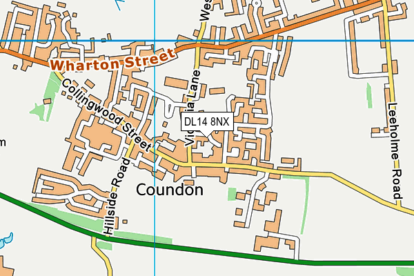 DL14 8NX map - OS VectorMap District (Ordnance Survey)