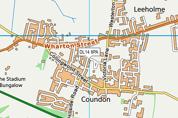 DL14 8PA map - OS VectorMap District (Ordnance Survey) DL14 8PA map - OS VectorMap District (Ordnance Survey)