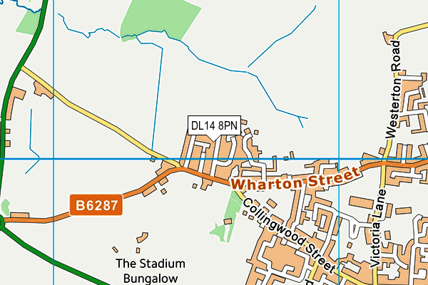 DL14 8PN map - OS VectorMap District (Ordnance Survey) DL14 8PN map - OS VectorMap District (Ordnance Survey)