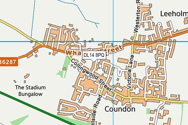 DL14 8PQ map - OS VectorMap District (Ordnance Survey) DL14 8PQ map - OS VectorMap District (Ordnance Survey)