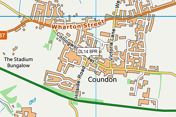 DL14 8PR map - OS VectorMap District (Ordnance Survey) DL14 8PR map - OS VectorMap District (Ordnance Survey)