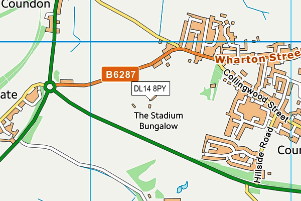 DL14 8PY map - OS VectorMap District (Ordnance Survey) DL14 8PY map - OS VectorMap District (Ordnance Survey)