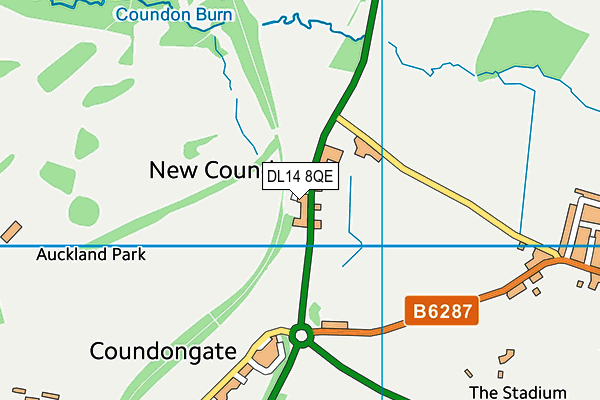 DL14 8QE map - OS VectorMap District (Ordnance Survey) DL14 8QE map - OS VectorMap District (Ordnance Survey)