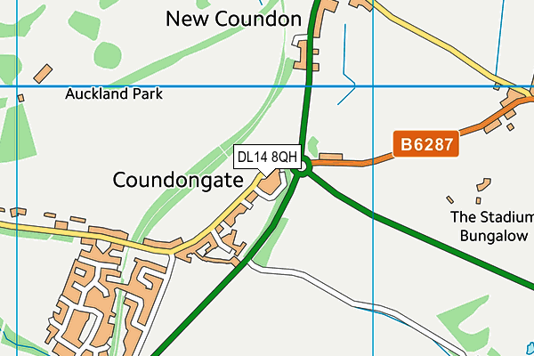 DL14 8QH map - OS VectorMap District (Ordnance Survey) DL14 8QH map - OS VectorMap District (Ordnance Survey)