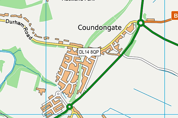 DL14 8QP map - OS VectorMap District (Ordnance Survey) DL14 8QP map - OS VectorMap District (Ordnance Survey)
