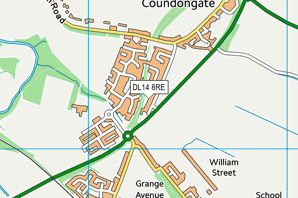 DL14 8RE map - OS VectorMap District (Ordnance Survey) DL14 8RE map - OS VectorMap District (Ordnance Survey)
