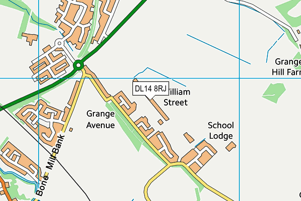 DL14 8RJ map - OS VectorMap District (Ordnance Survey) DL14 8RJ map - OS VectorMap District (Ordnance Survey)