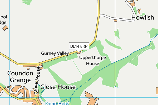 DL14 8RP map - OS VectorMap District (Ordnance Survey) DL14 8RP map - OS VectorMap District (Ordnance Survey)