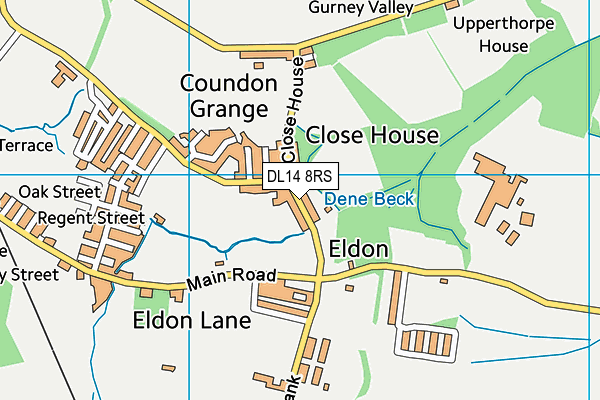 DL14 8RS map - OS VectorMap District (Ordnance Survey) DL14 8RS map - OS VectorMap District (Ordnance Survey)