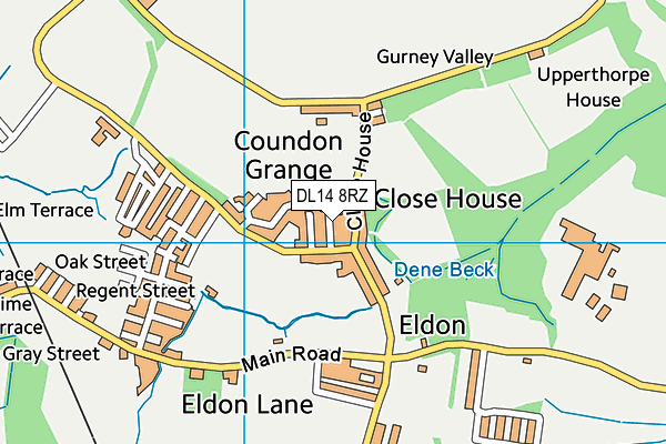 DL14 8RZ map - OS VectorMap District (Ordnance Survey) DL14 8RZ map - OS VectorMap District (Ordnance Survey)