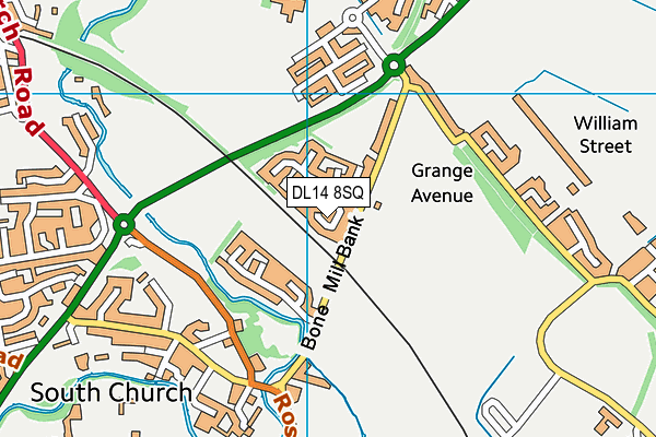 DL14 8SQ map - OS VectorMap District (Ordnance Survey) DL14 8SQ map - OS VectorMap District (Ordnance Survey)