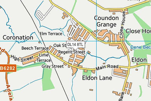 DL14 8TL map - OS VectorMap District (Ordnance Survey) DL14 8TL map - OS VectorMap District (Ordnance Survey)