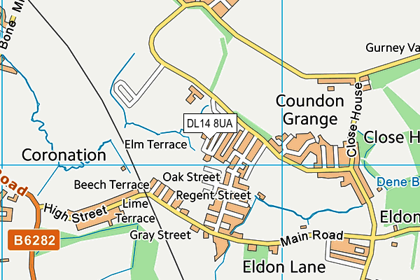 DL14 8UA map - OS VectorMap District (Ordnance Survey) DL14 8UA map - OS VectorMap District (Ordnance Survey)