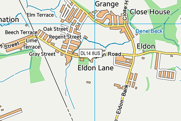 DL14 8US map - OS VectorMap District (Ordnance Survey) DL14 8US map - OS VectorMap District (Ordnance Survey)