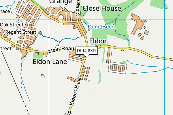 DL14 8XD map - OS VectorMap District (Ordnance Survey) DL14 8XD map - OS VectorMap District (Ordnance Survey)