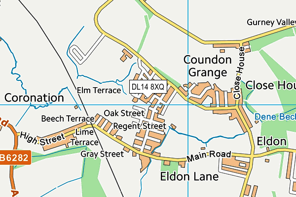DL14 8XQ map - OS VectorMap District (Ordnance Survey) DL14 8XQ map - OS VectorMap District (Ordnance Survey)