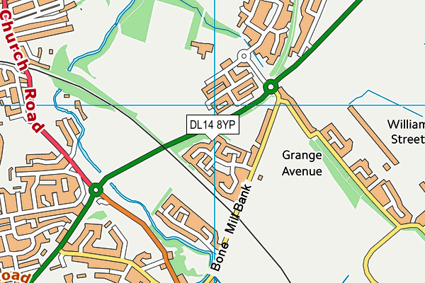 DL14 8YP map - OS VectorMap District (Ordnance Survey) DL14 8YP map - OS VectorMap District (Ordnance Survey)