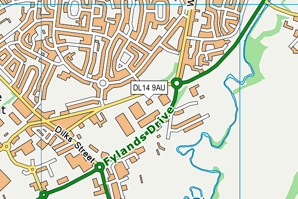 DL14 9AU map - OS VectorMap District (Ordnance Survey) DL14 9AU map - OS VectorMap District (Ordnance Survey)