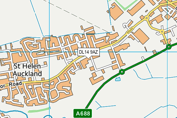 DL14 9AZ map - OS VectorMap District (Ordnance Survey) DL14 9AZ map - OS VectorMap District (Ordnance Survey)