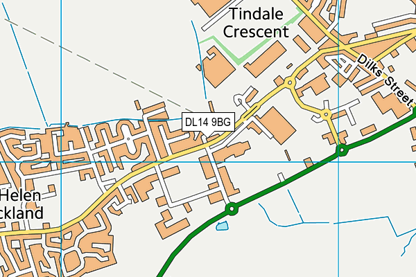 DL14 9BG map - OS VectorMap District (Ordnance Survey) DL14 9BG map - OS VectorMap District (Ordnance Survey)