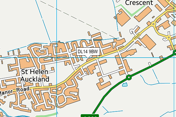 DL14 9BW map - OS VectorMap District (Ordnance Survey) DL14 9BW map - OS VectorMap District (Ordnance Survey)